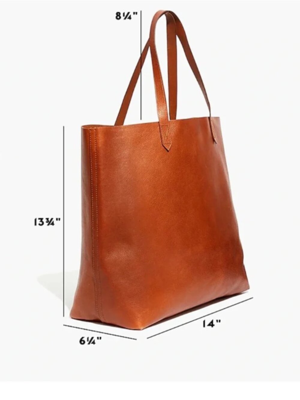 EUC Madewell Transport Leather Tote English Saddle - Picture 2 of 9